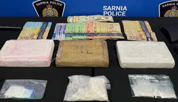 SPS seize cocaine, cash as part of Project Bullpen (Photo courtesy of Sarnia Police Service)