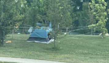 A tent set up at the encampment location on Grand Avenue East in Chatham. (Photo via change.org petition)