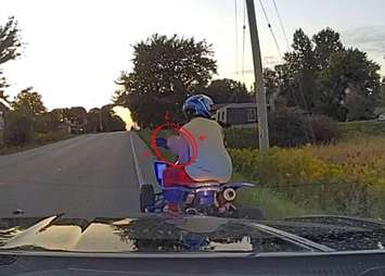 A photo of the incident on September 13, 2025 in Palmerston (Photo provided by Wellington OPP)